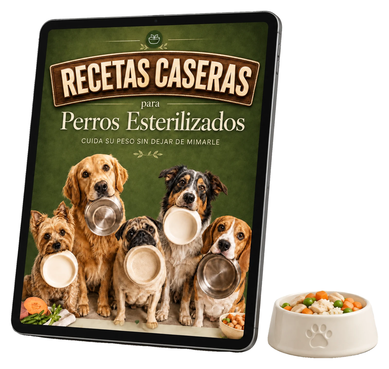 Ebook Recetas Caseras para Perros Esterilizados en una tableta