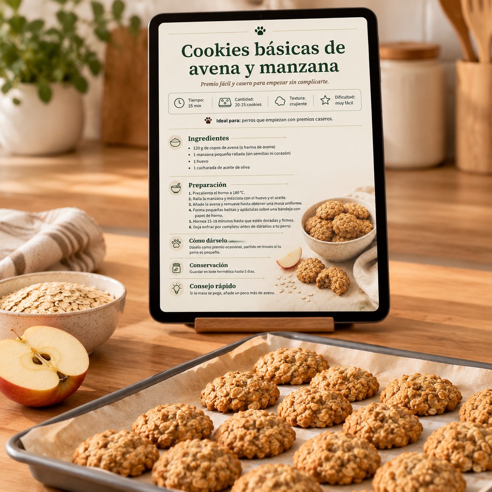 Una de las recetas del ebook en una tableta