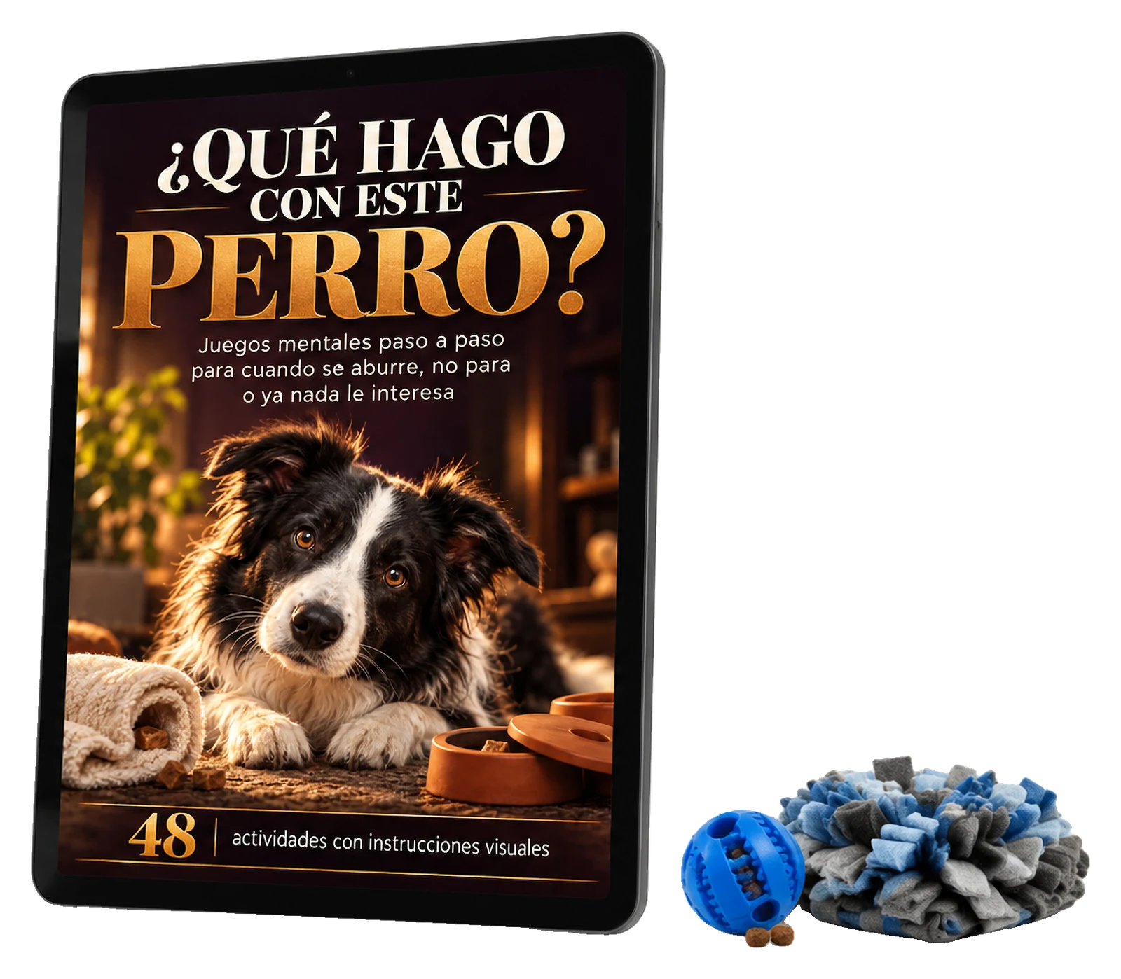Ebook ¿Qué hago con este perro? en una tableta