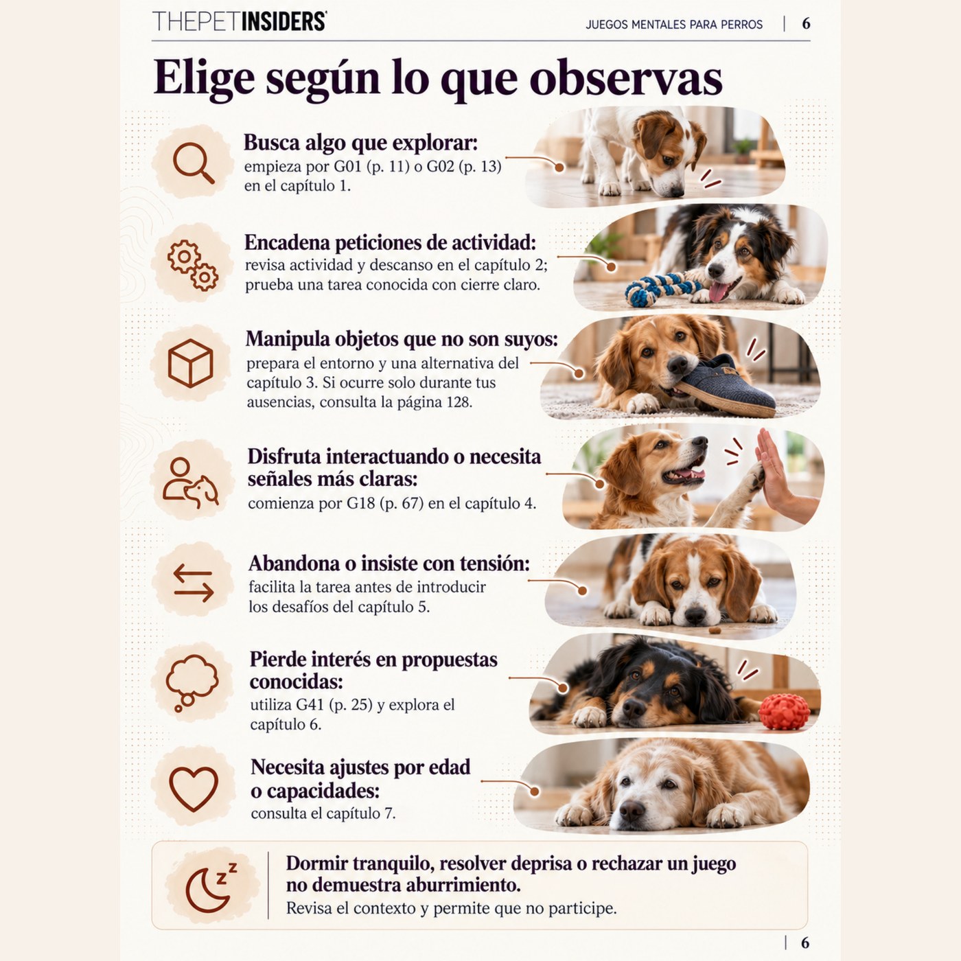 Página «Elige según lo que observas» del ebook